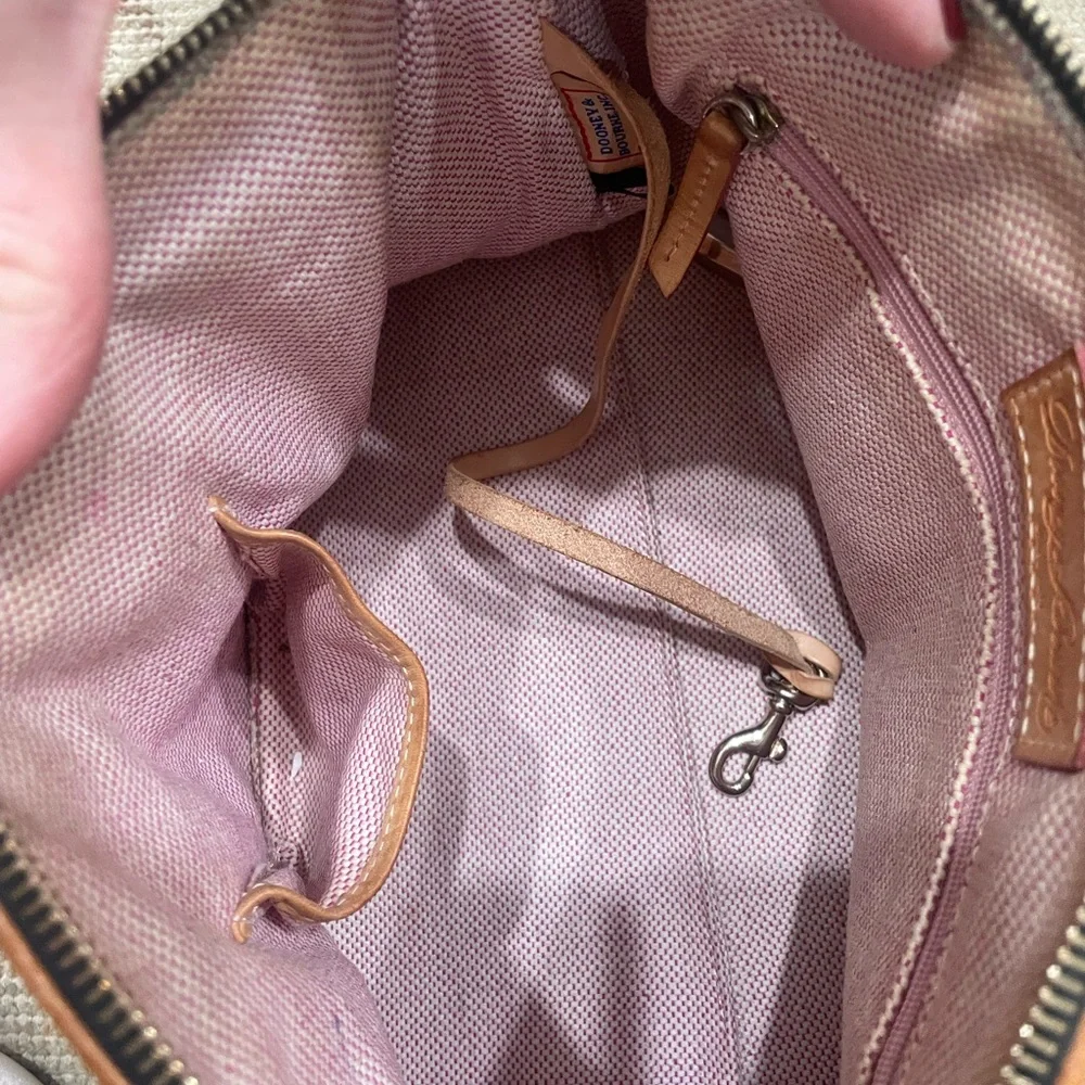 Dooney & Bourke Black and Tan Duffel Bag - Picture 4 of 8